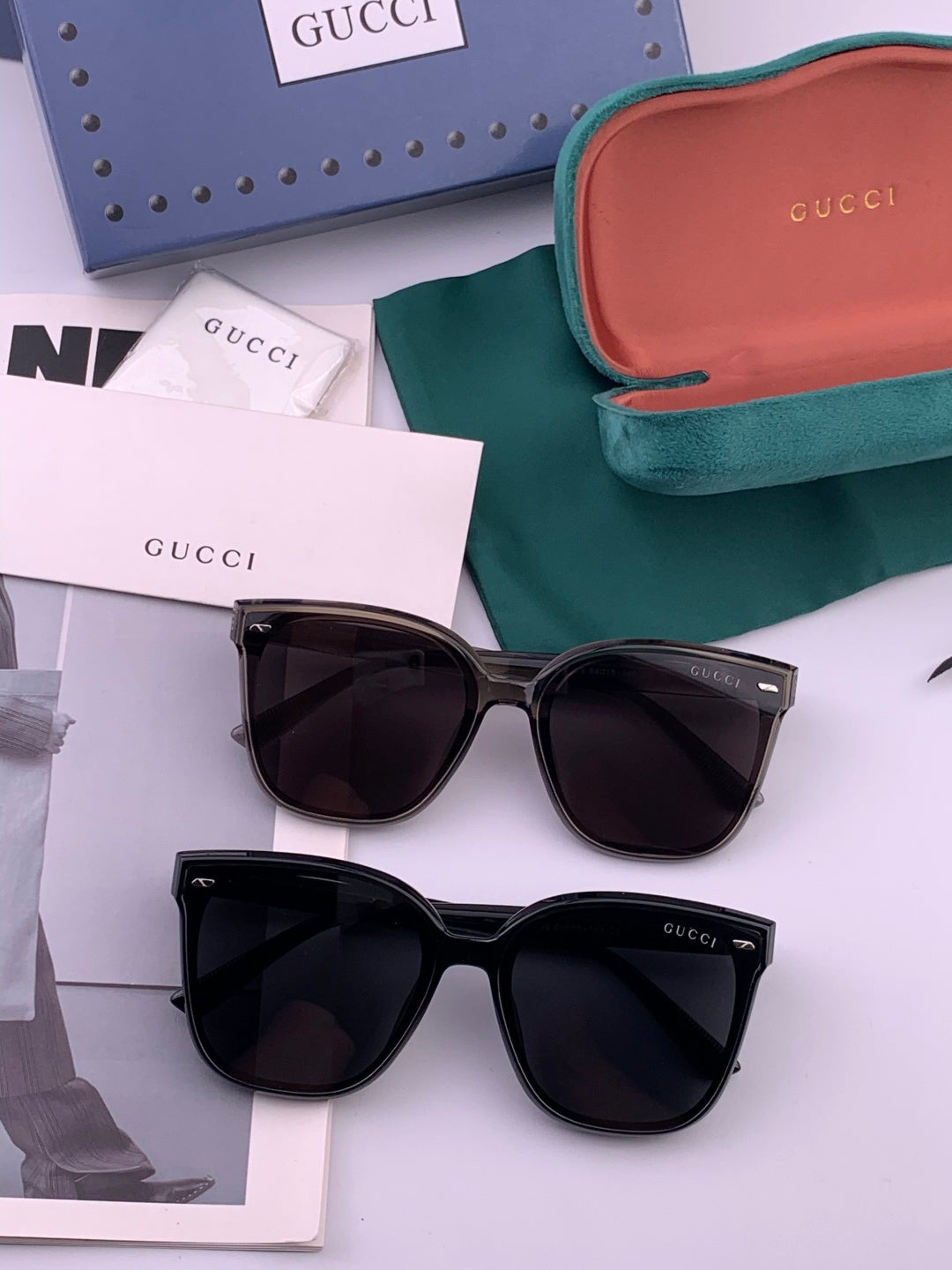 Gucci G9940 Polarized Square Black Lens Sunglasses for Men & Women - 132299 - detail image 5