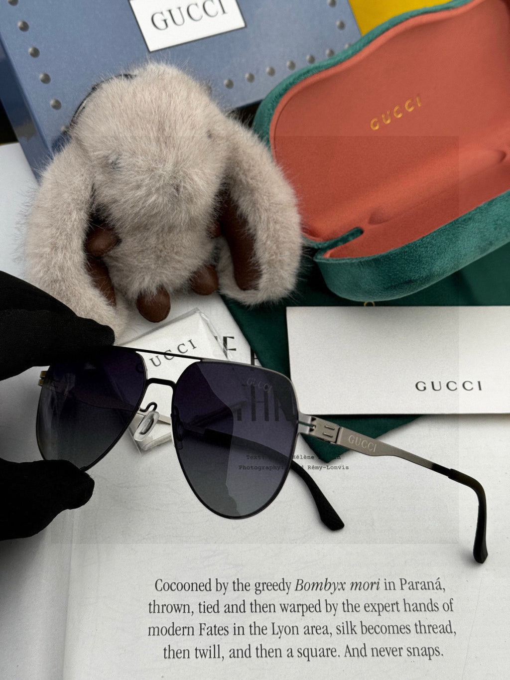 Gucci G41805 Fashion Black Lens Sunglasses for Men & Women - detail image 6