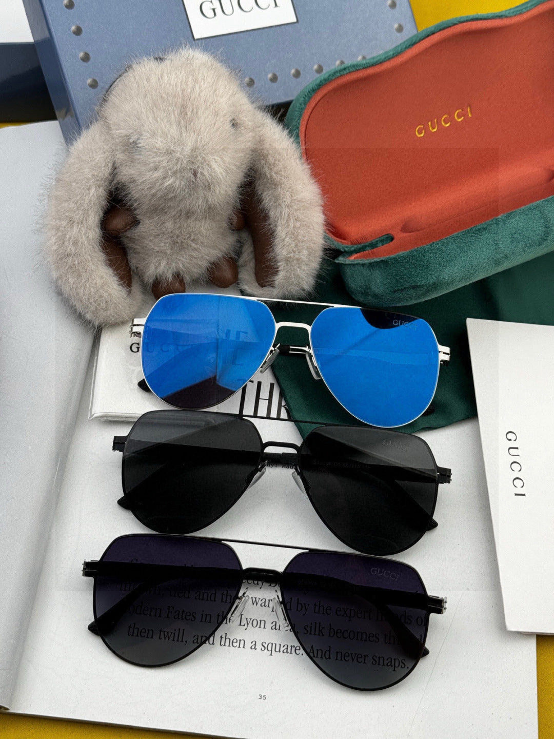 Gucci G41805 Fashion Black Lens Sunglasses for Men & Women - detail image 8