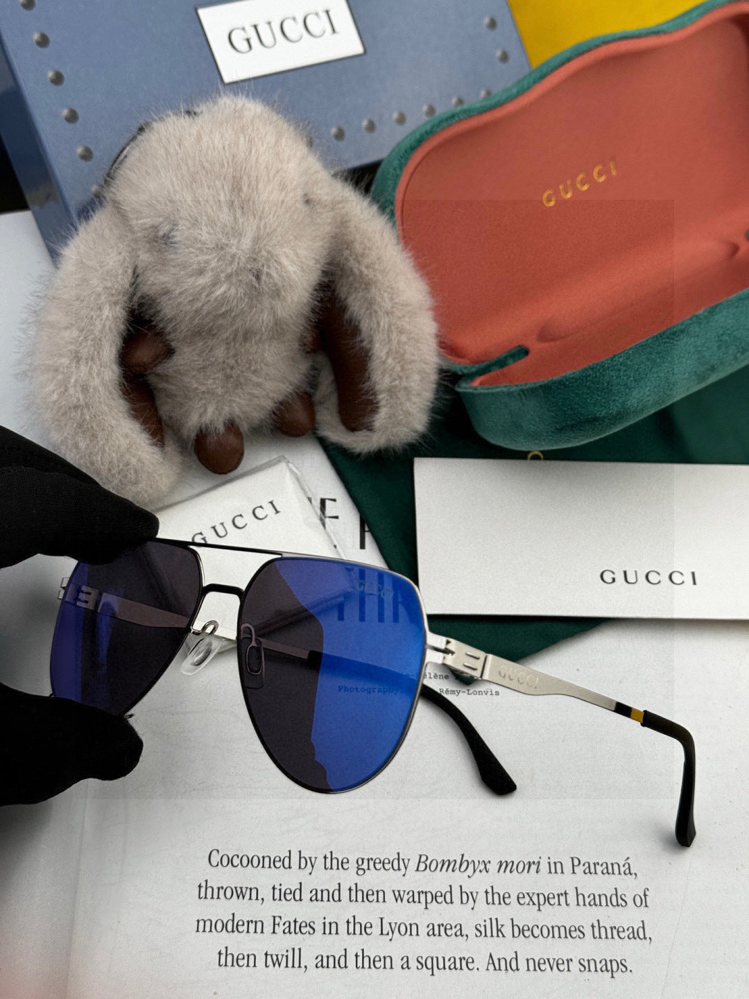 Gucci G41805 Fashion Black Lens Sunglasses for Men & Women - detail image 5