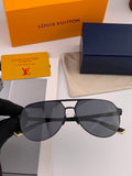 Louis Vuitton L5229 Polarized Aviator Black Lens Sunglasses for Men