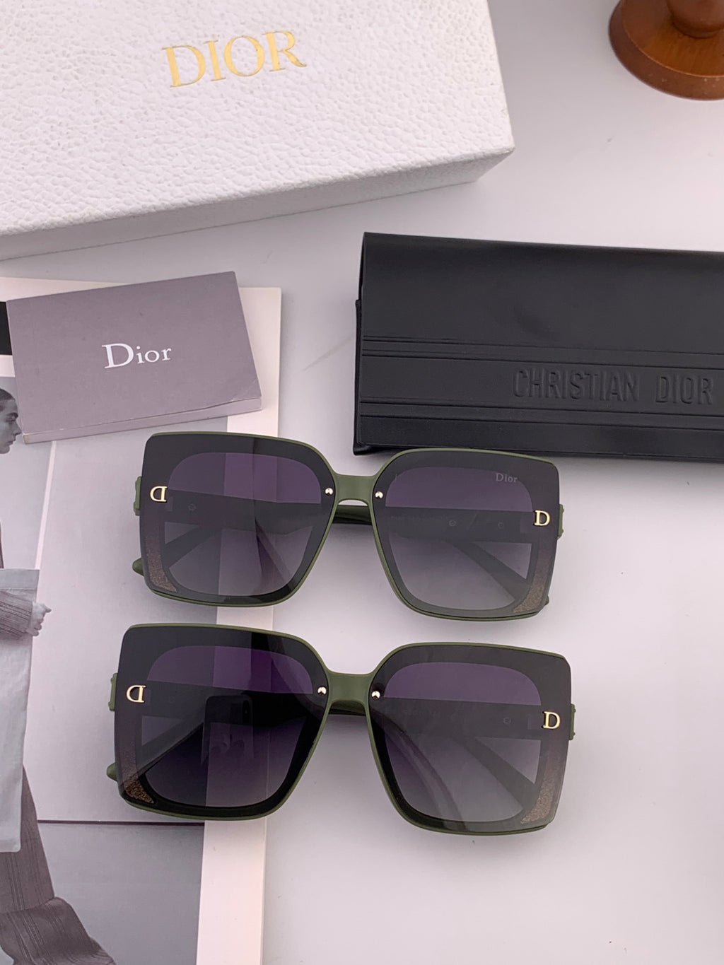 Dior CD1615 Polarized Square Red Lens Sunglasses for Women - detail image 6