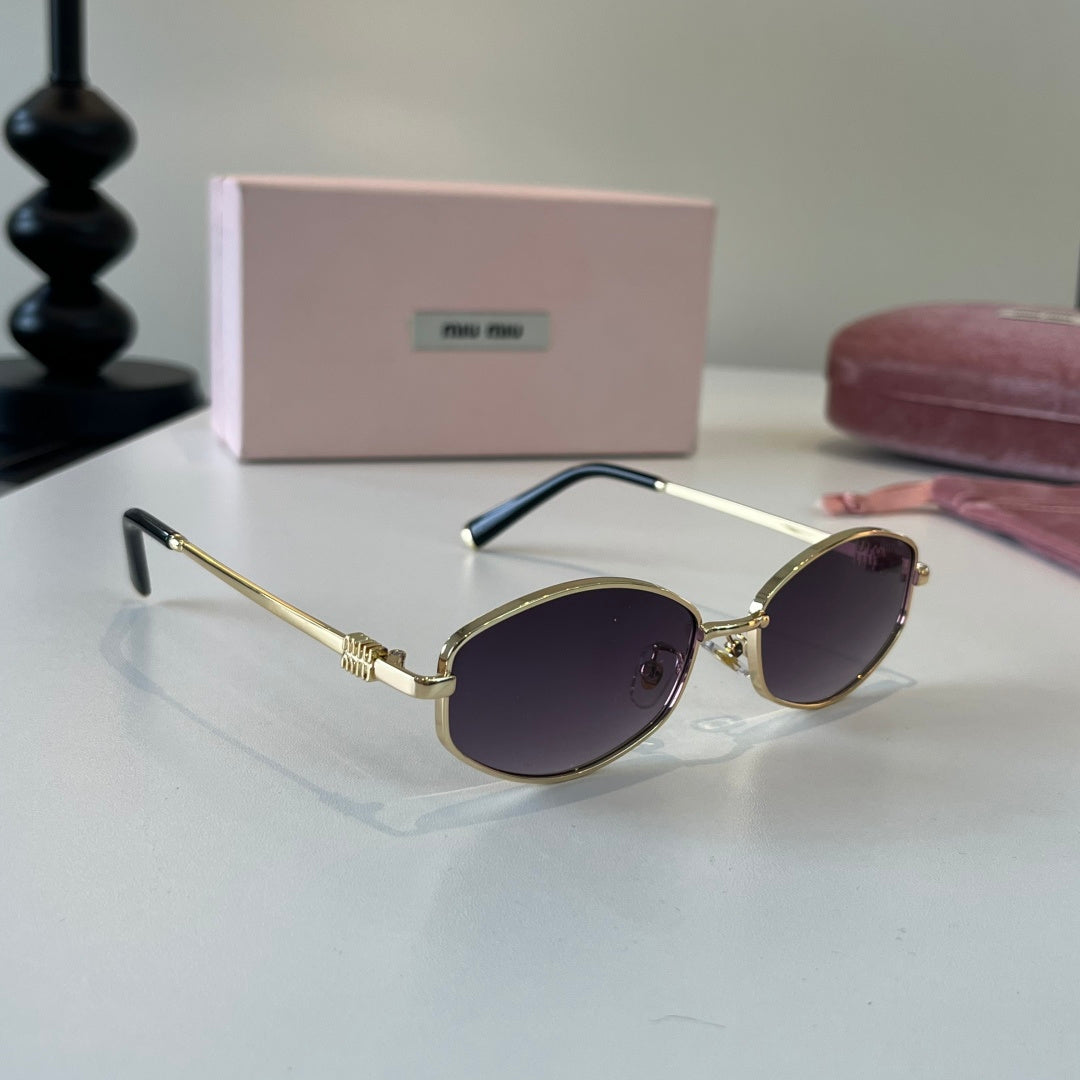Miu Miu Cat-Eye Silver Lens Sunglasses for Men & Women - 372373