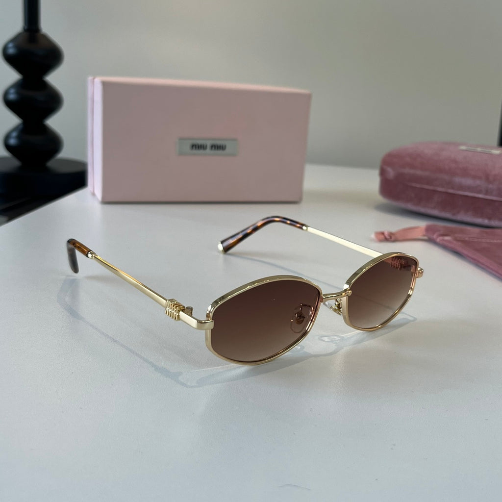 Miu Miu Cat-Eye Silver Lens Sunglasses for Men & Women - 372374