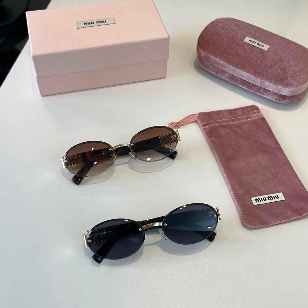 Miu Miu Lightweight Rimless Silver Lens Sunglasses for Women - 416279 - detail image 12