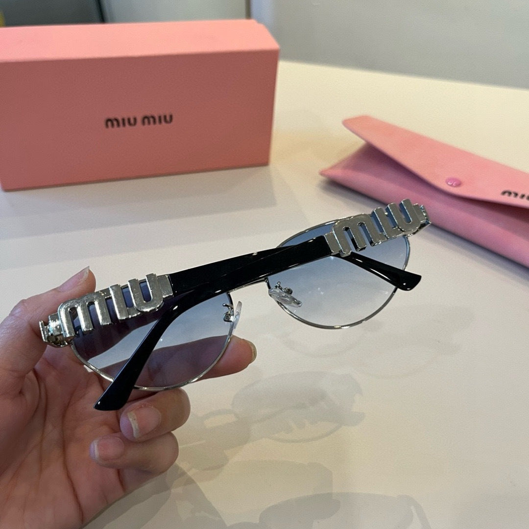 Miu Miu Cat-Eye Silver Lens Sunglasses for Men & Women - 487634 - detail image 8