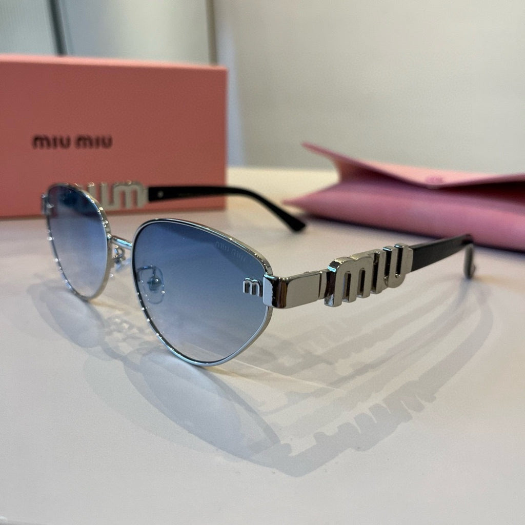 Miu Miu Cat-Eye Silver Lens Sunglasses for Men & Women - 487634 - detail image 3