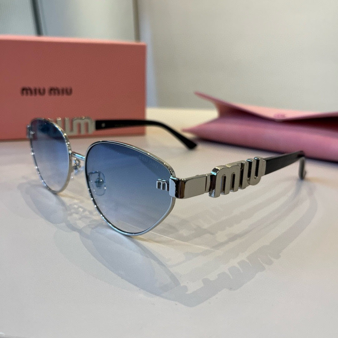 Miu Miu Cat-Eye Silver Lens Sunglasses for Men & Women - 487634 - detail image 3