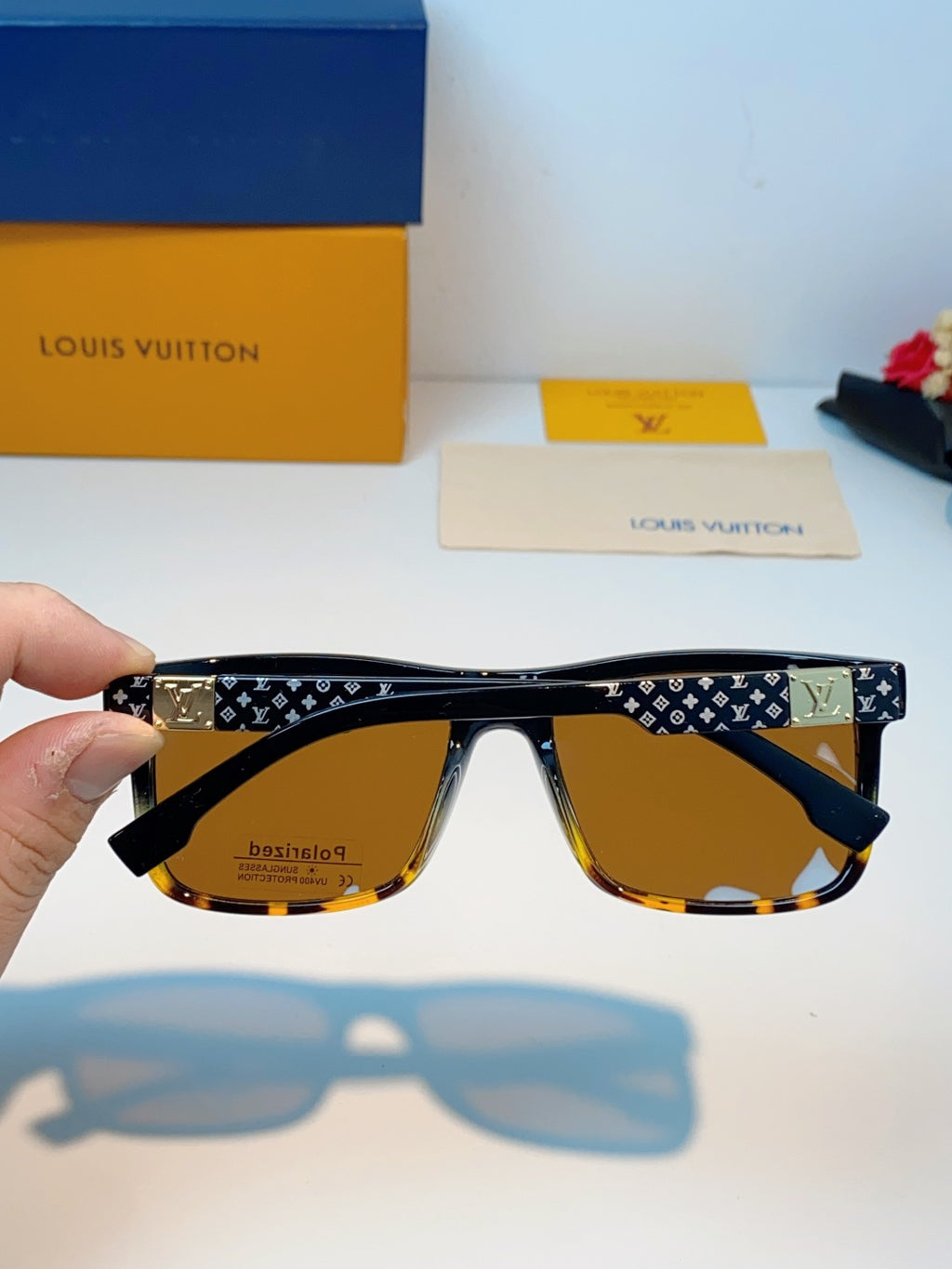 Louis Vuitton Metal Fashion Brown Lens Sunglasses for Men & Women - 158103 - detail image 5