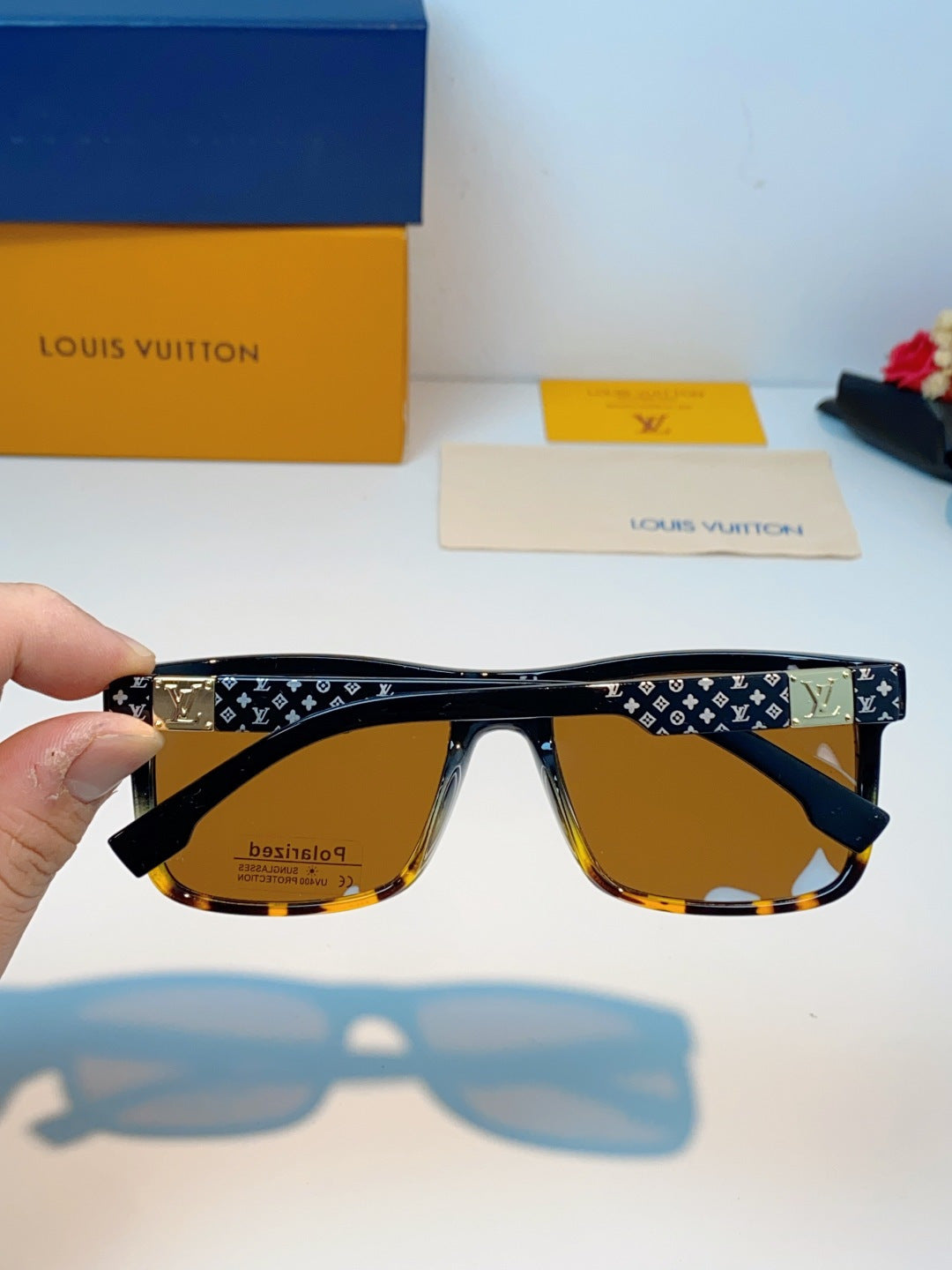 Louis Vuitton Metal Fashion Brown Lens Sunglasses for Men & Women - 158103 - detail image 5