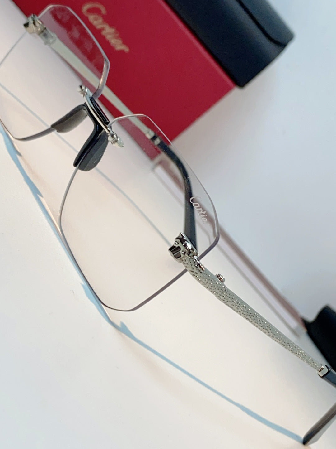 Cartier Lightweight Rimless Silver Lens Sunglasses for Men & Women - 158504 - detail image 7