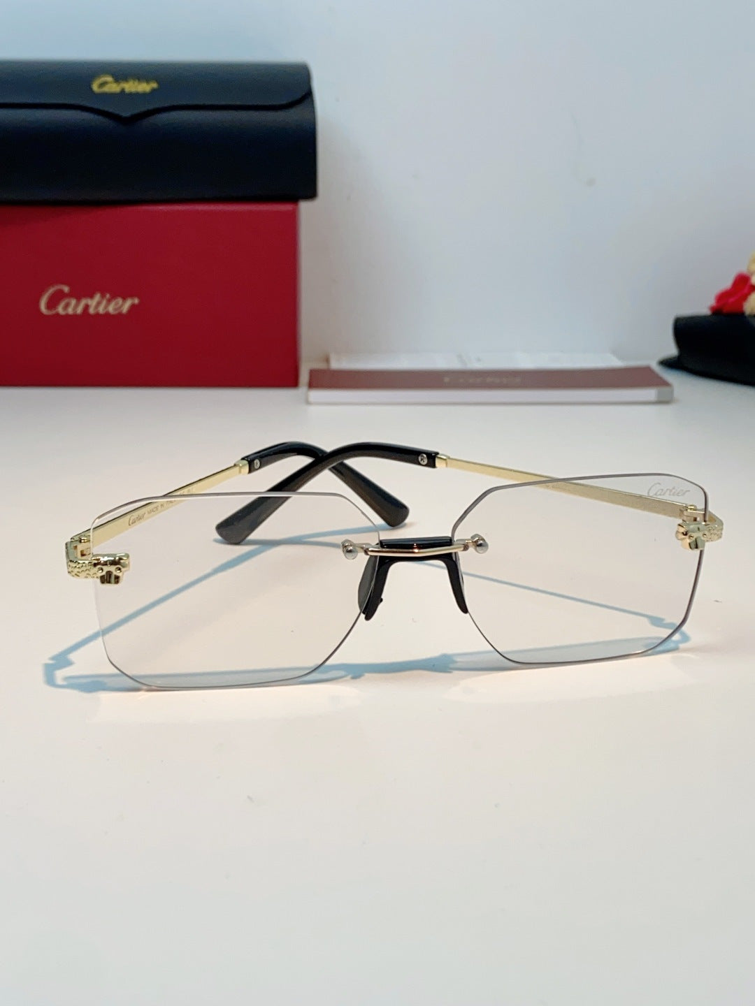 Cartier Lightweight Rimless Silver Lens Sunglasses for Men & Women - 158505 - detail image 2