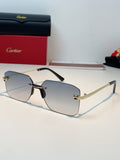 Cartier Lightweight Rimless Silver Lens Sunglasses for Men & Women - 158507