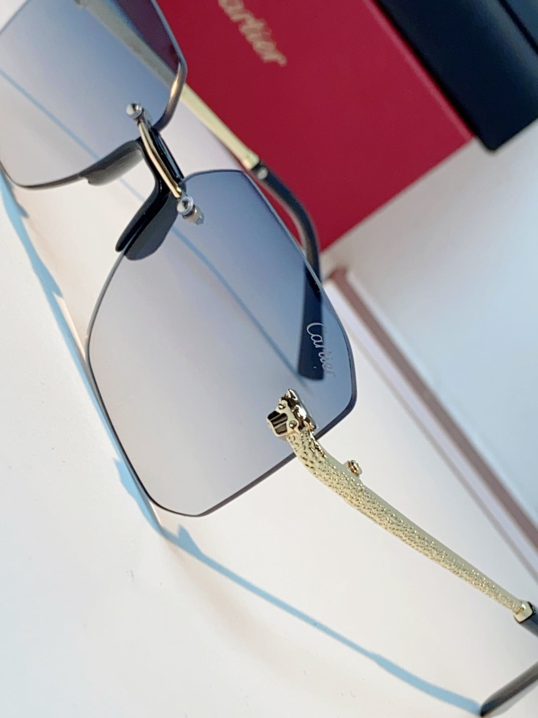 Cartier Lightweight Rimless Silver Lens Sunglasses for Men & Women - 158507 - detail image 7