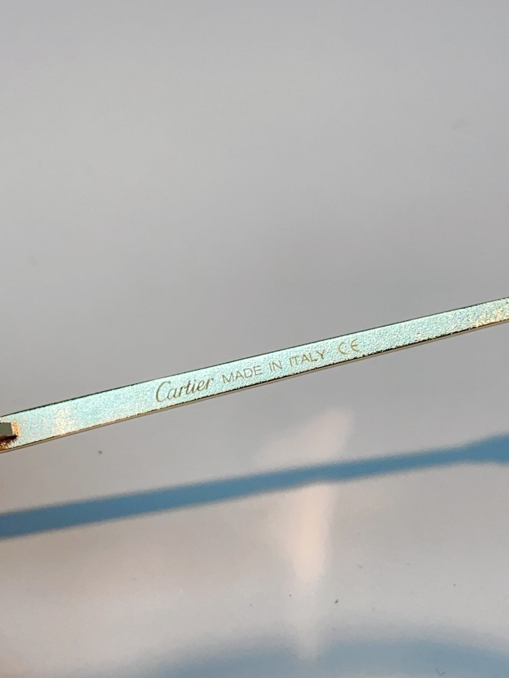Cartier Lightweight Rimless Gold Lens Sunglasses for Men & Women - 158508 - detail image 8