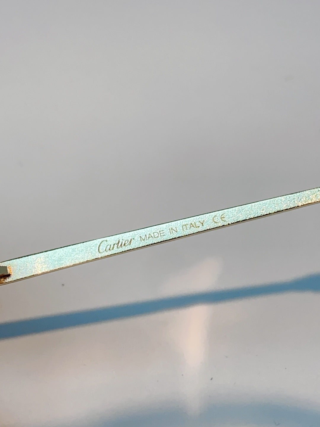 Cartier Lightweight Rimless Gold Lens Sunglasses for Men & Women - 158508 - detail image 8