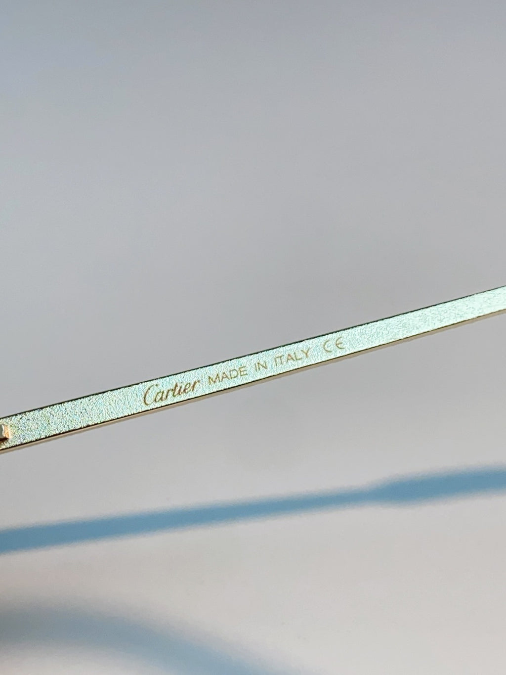Cartier Lightweight Rimless Gold Lens Sunglasses for Men & Women - 158509 - detail image 8