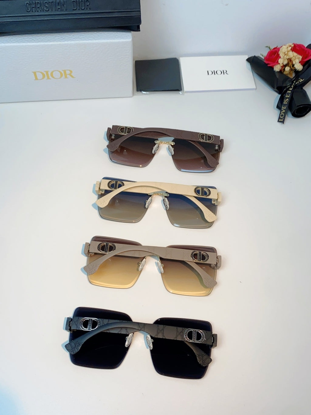 Dior Lightweight Rimless Gold Lens Sunglasses for Men & Women - detail image 11