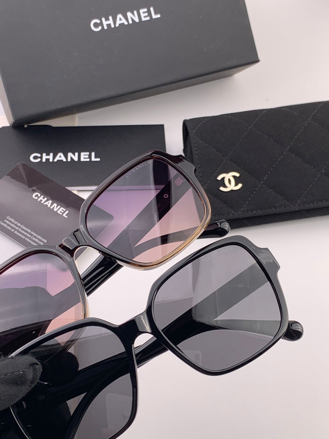 Chanel CH2787 Polarized Square Gold Lens Sunglasses for Women - 158315 - detail image 5