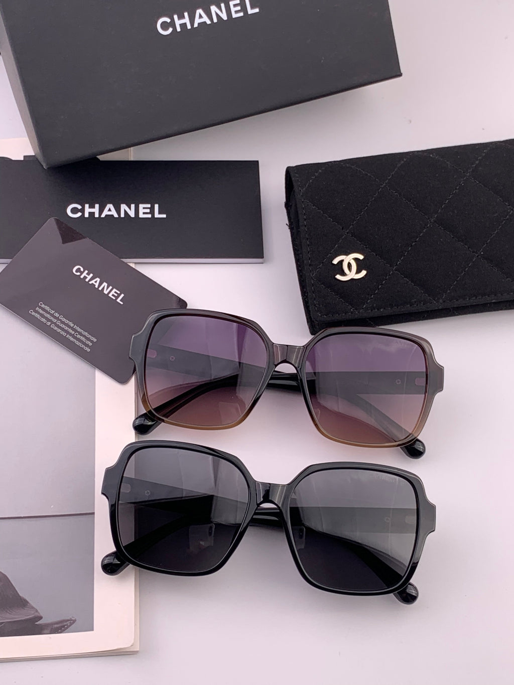 Chanel CH2787 Polarized Square Gold Lens Sunglasses for Women - 158315 - detail image 7