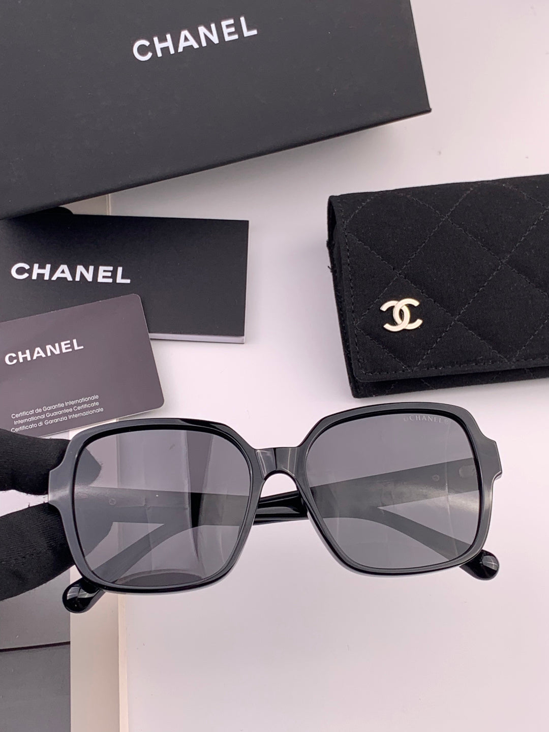 Chanel CH2787 Polarized Square Gold Lens Sunglasses for Women - 158315 - detail image 2