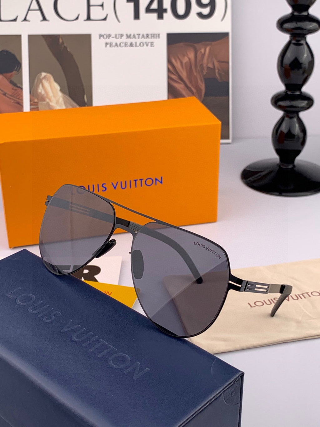 Louis Vuitton L186 Fashion Gold Lens Sunglasses for Men & Women - 158107 - detail image 3