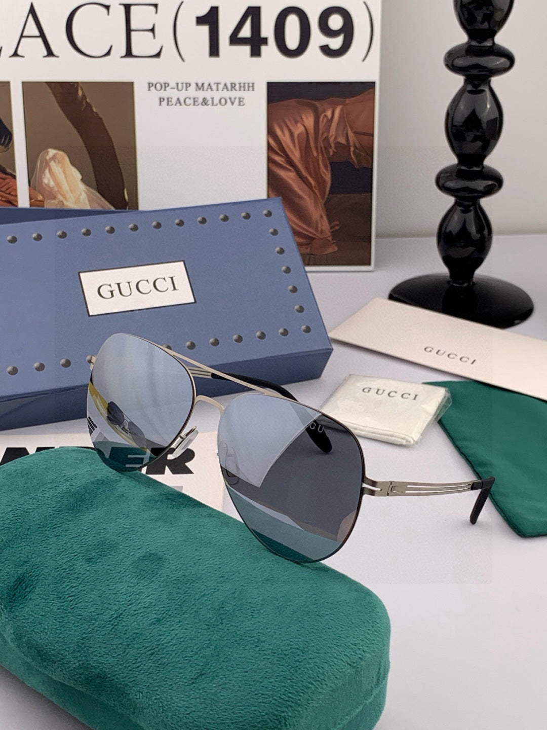 Gucci G1502 Polarized Fashion Gold Lens Sunglasses for Men & Women - 158207 - detail image 5