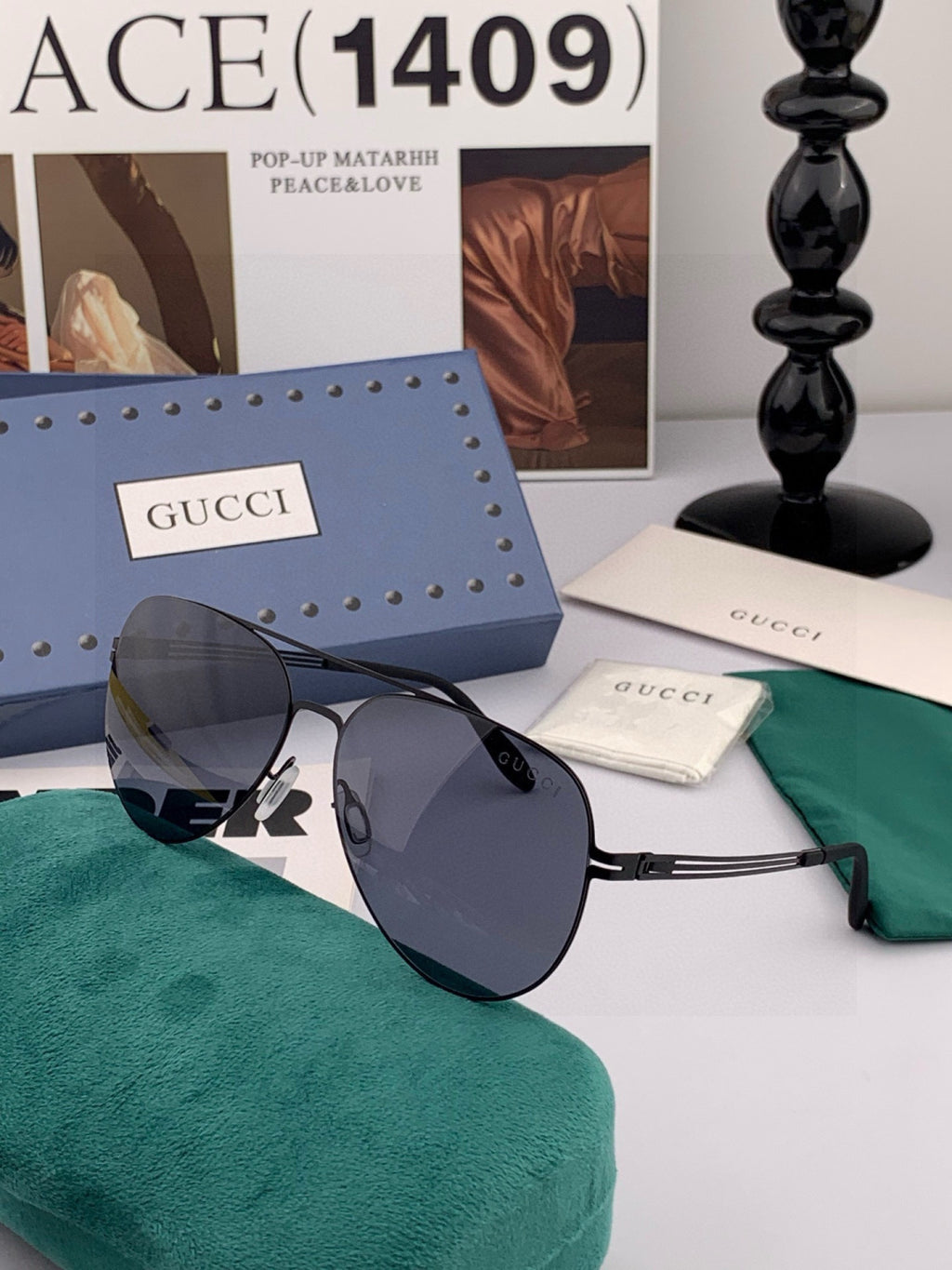Gucci G1502 Polarized Fashion Gold Lens Sunglasses for Men & Women - 158207 - detail image 6
