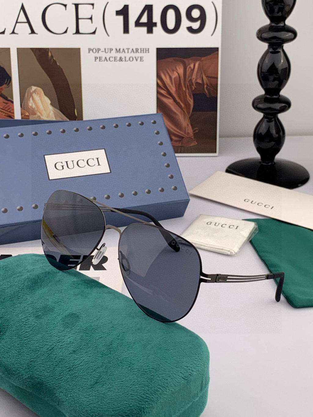 Gucci G1502 Polarized Fashion Gold Lens Sunglasses for Men & Women - 158207 - detail image 4