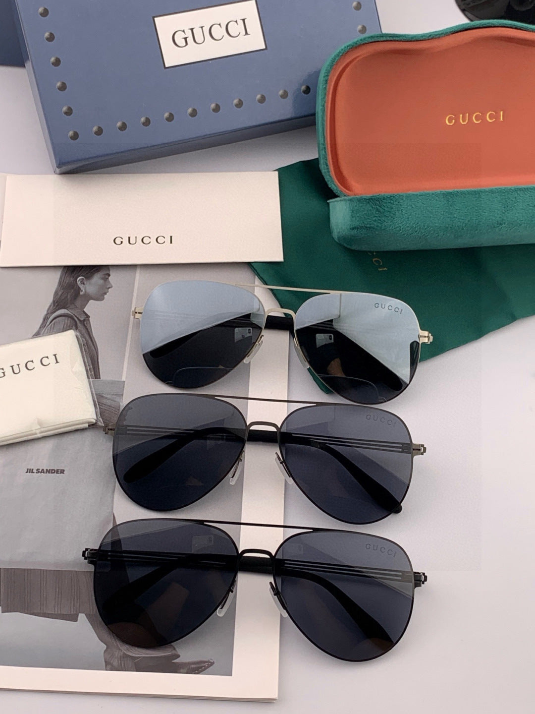 Gucci G1502 Polarized Fashion Gold Lens Sunglasses for Men & Women - 158207 - detail image 7