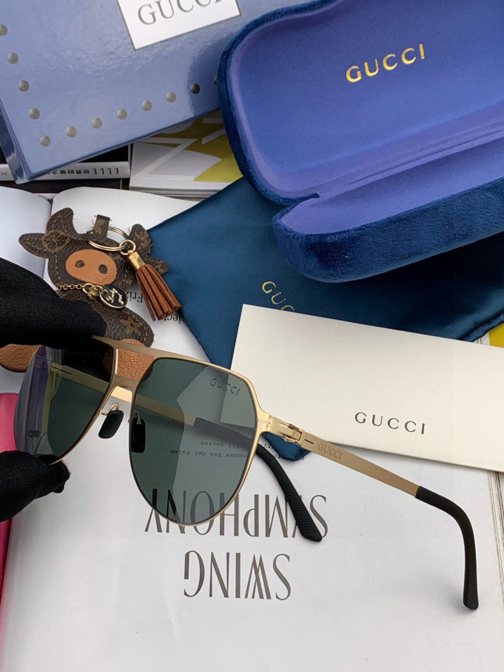 Gucci G2731 Polarized Fashion Gold Lens Sunglasses for Men & Women - 158208 - detail image 5