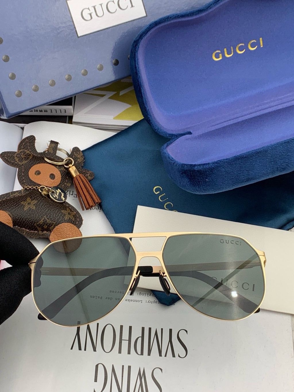Gucci G2731 Polarized Fashion Gold Lens Sunglasses for Men & Women - 158208 - detail image 2