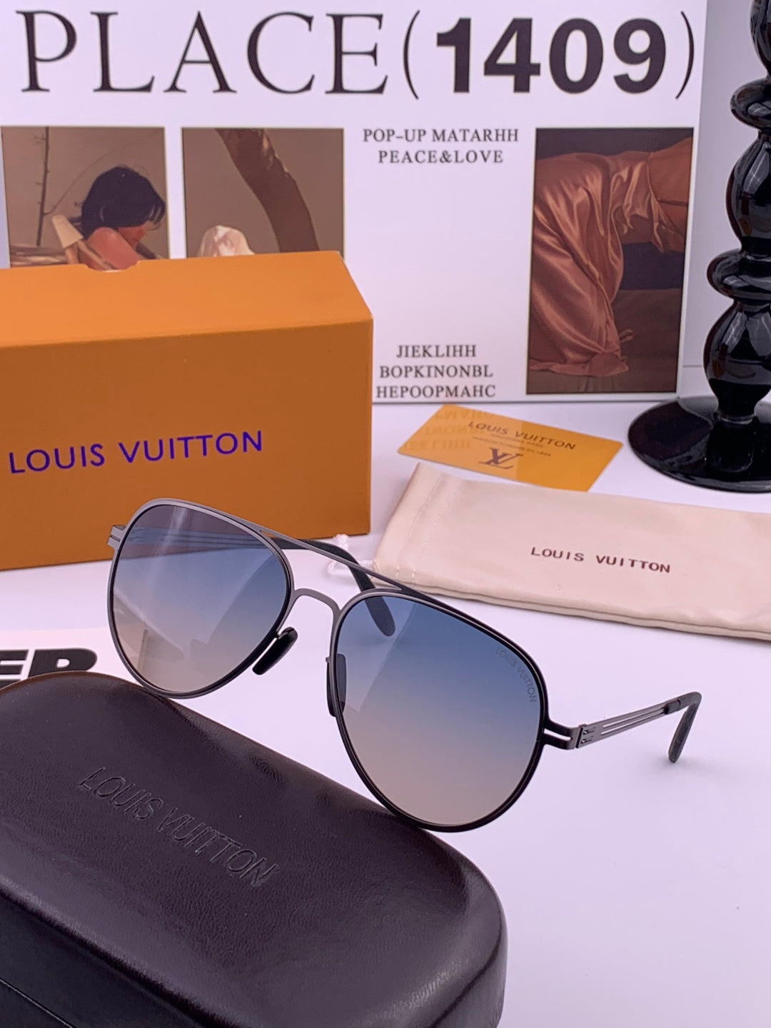 Louis Vuitton L2980 Fashion Blue Lens Sunglasses for Men & Women - 158110 - detail image 6