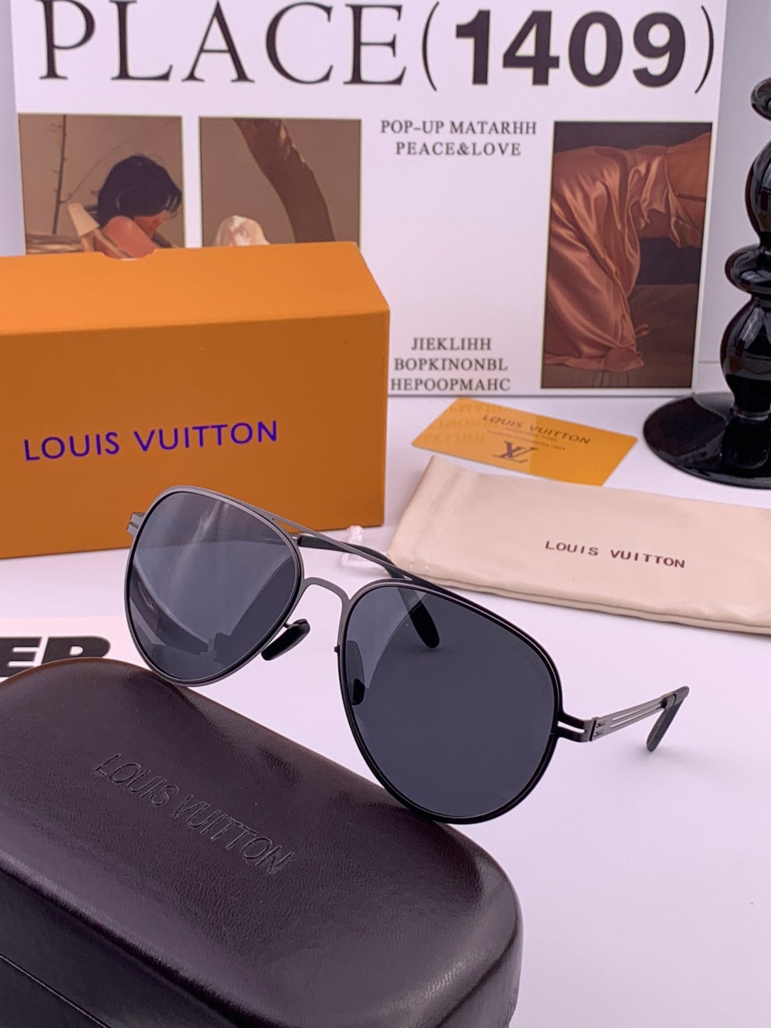 Louis Vuitton L2980 Fashion Blue Lens Sunglasses for Men & Women - 158110 - detail image 4