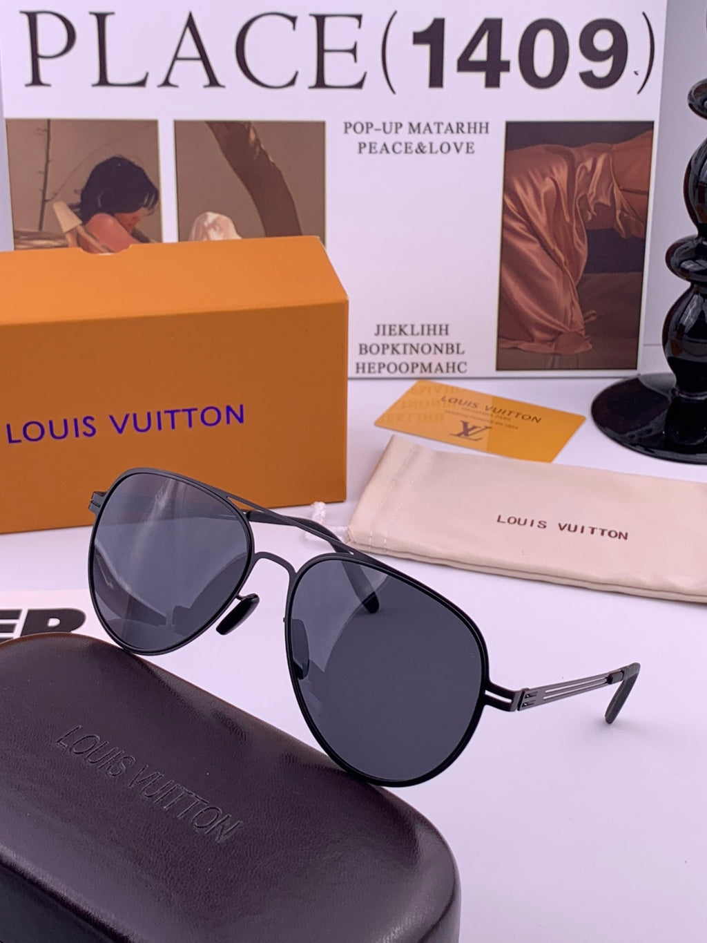 Louis Vuitton L2980 Fashion Blue Lens Sunglasses for Men & Women - 158110 - detail image 5