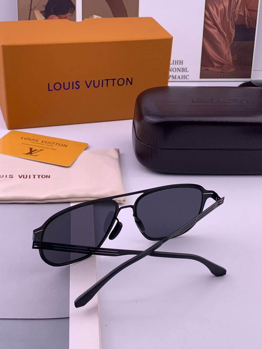 Louis Vuitton L5980 Fashion Purple Lens Sunglasses for Men & Women - detail image 7