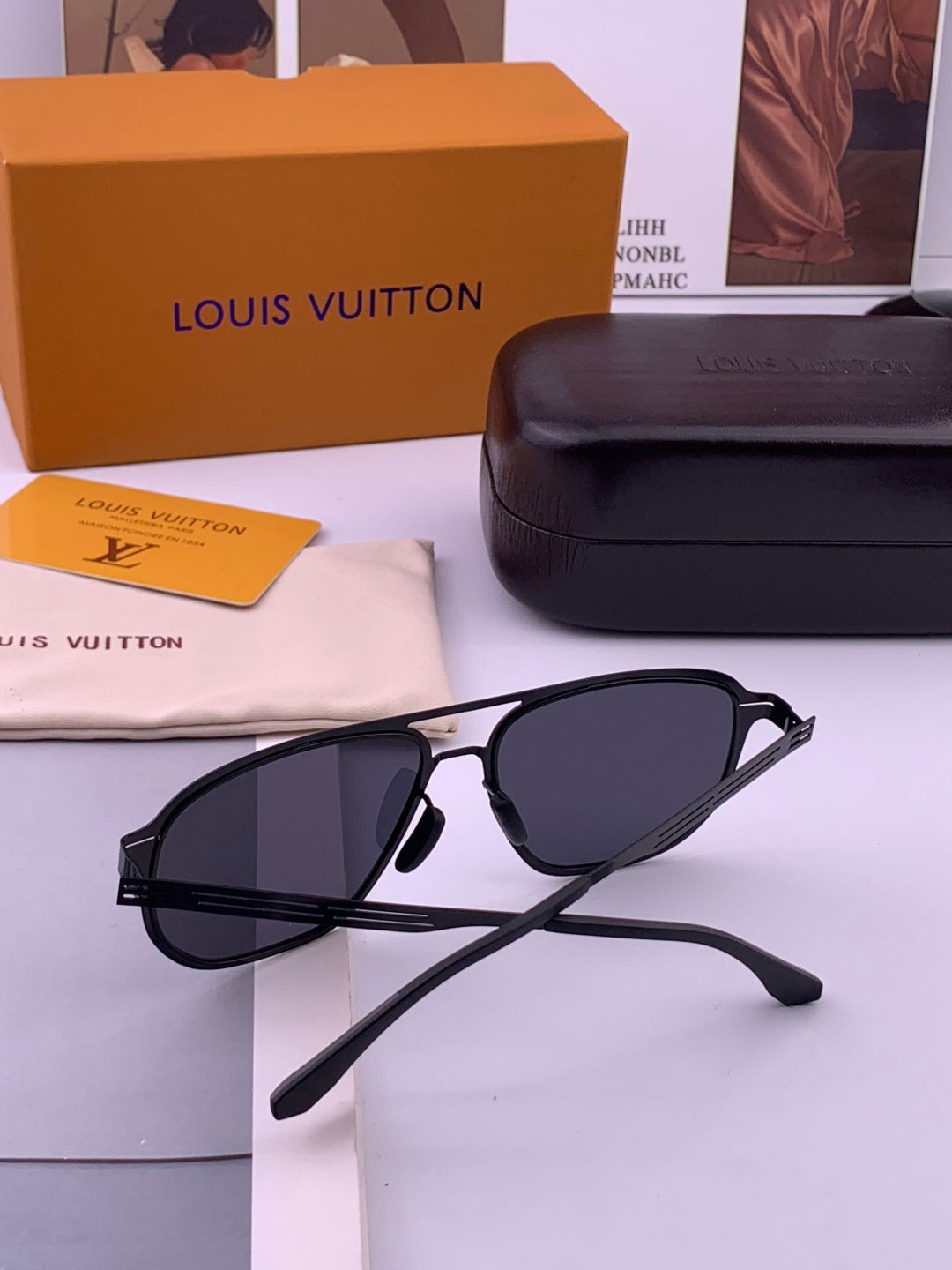 Louis Vuitton L5980 Fashion Purple Lens Sunglasses for Men & Women - detail image 7