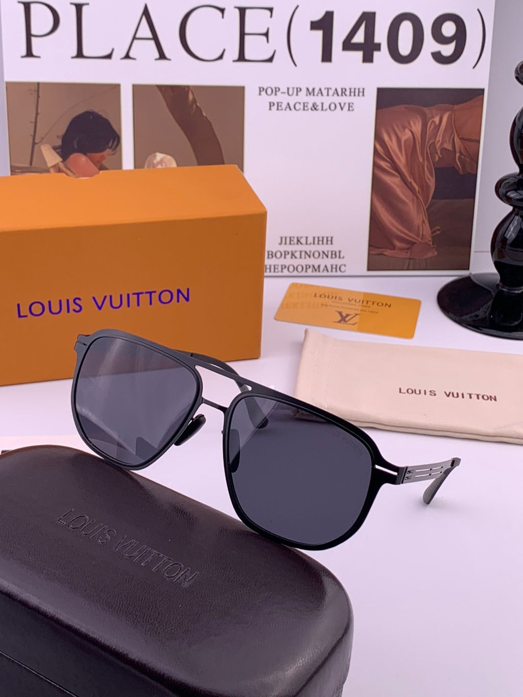Louis Vuitton L5980 Fashion Purple Lens Sunglasses for Men & Women - detail image 4