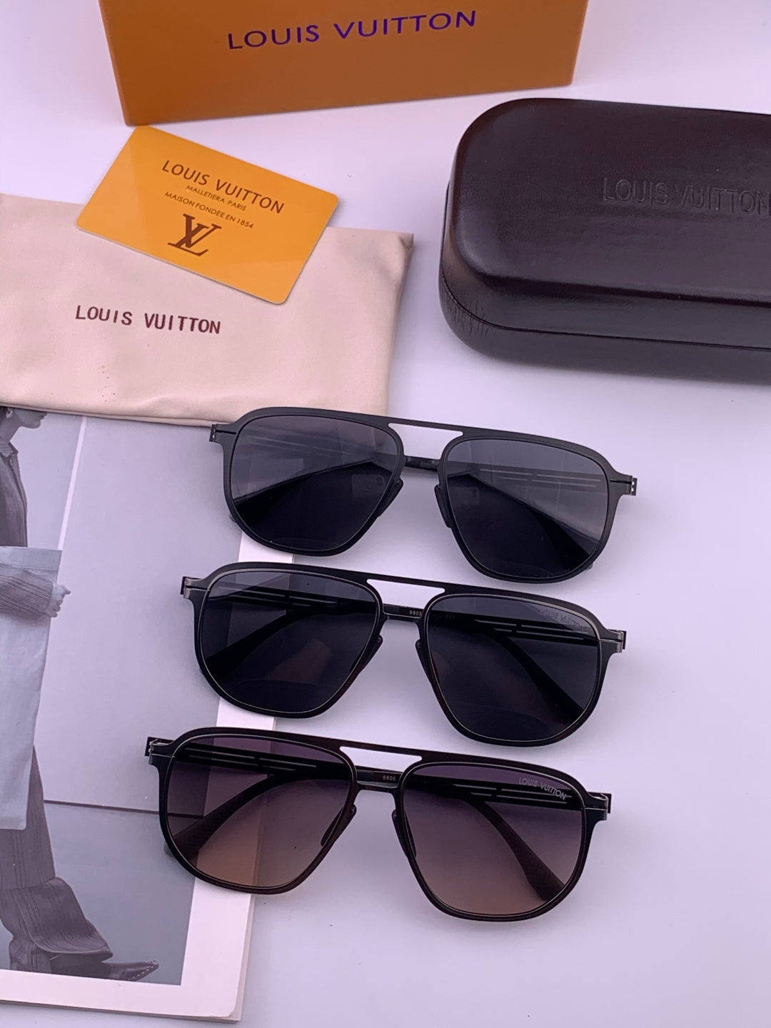 Louis Vuitton L5980 Fashion Purple Lens Sunglasses for Men & Women - detail image 8