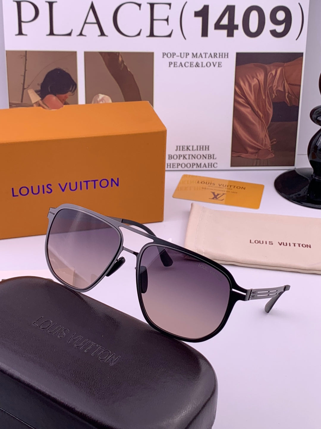 Louis Vuitton L5980 Fashion Purple Lens Sunglasses for Men & Women - detail image 5