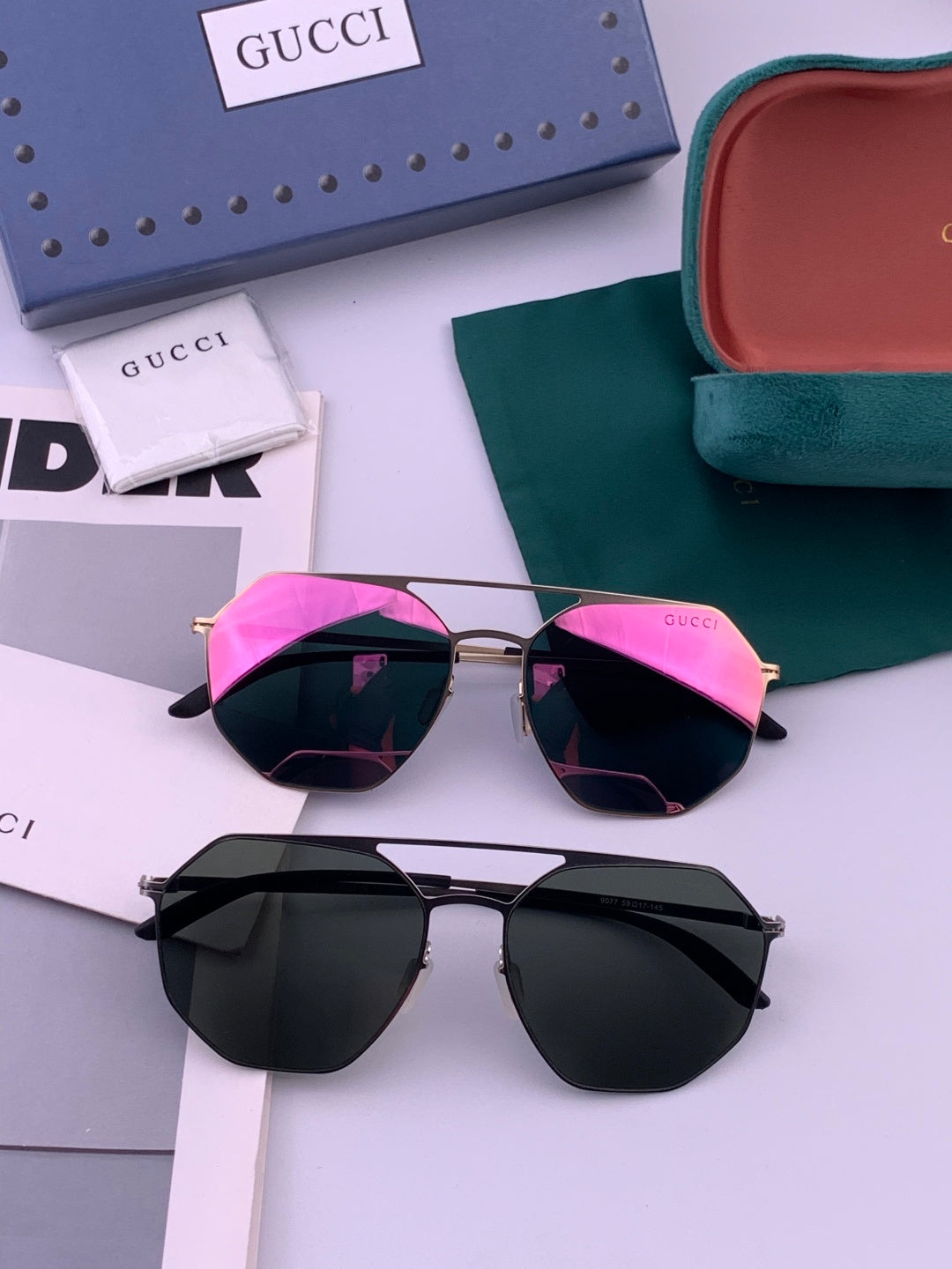 Gucci G7907 Fashion Black Lens Sunglasses for Men & Women - detail image 7