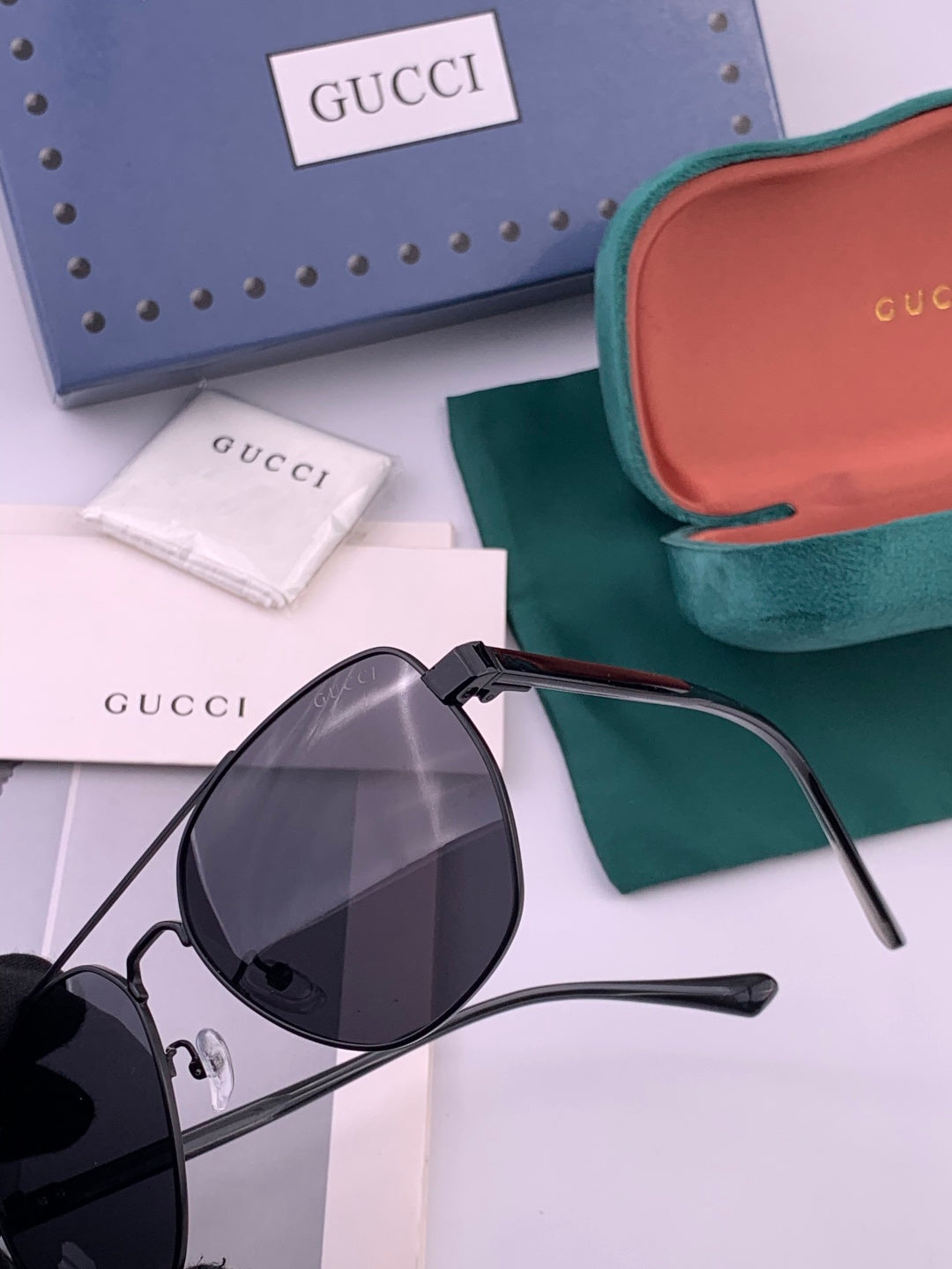 Gucci G9325 Polarized Aviator Black Lens Sunglasses for Men & Women - 158210 - detail image 4