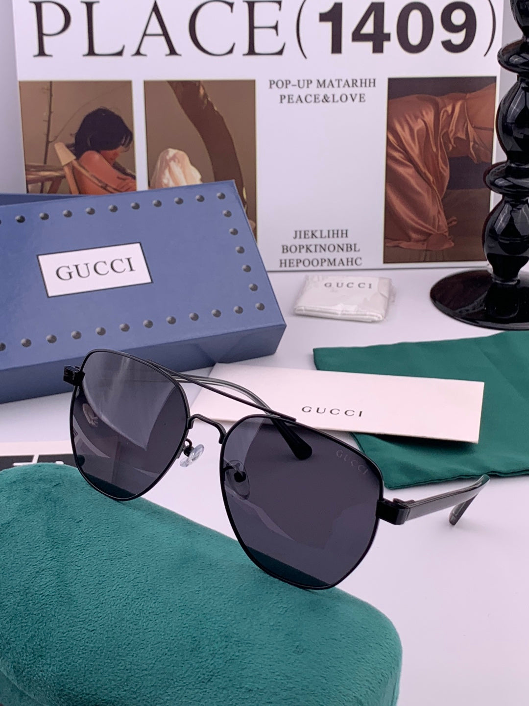 Gucci G9325 Polarized Aviator Black Lens Sunglasses for Men & Women - 158210 - detail image 3