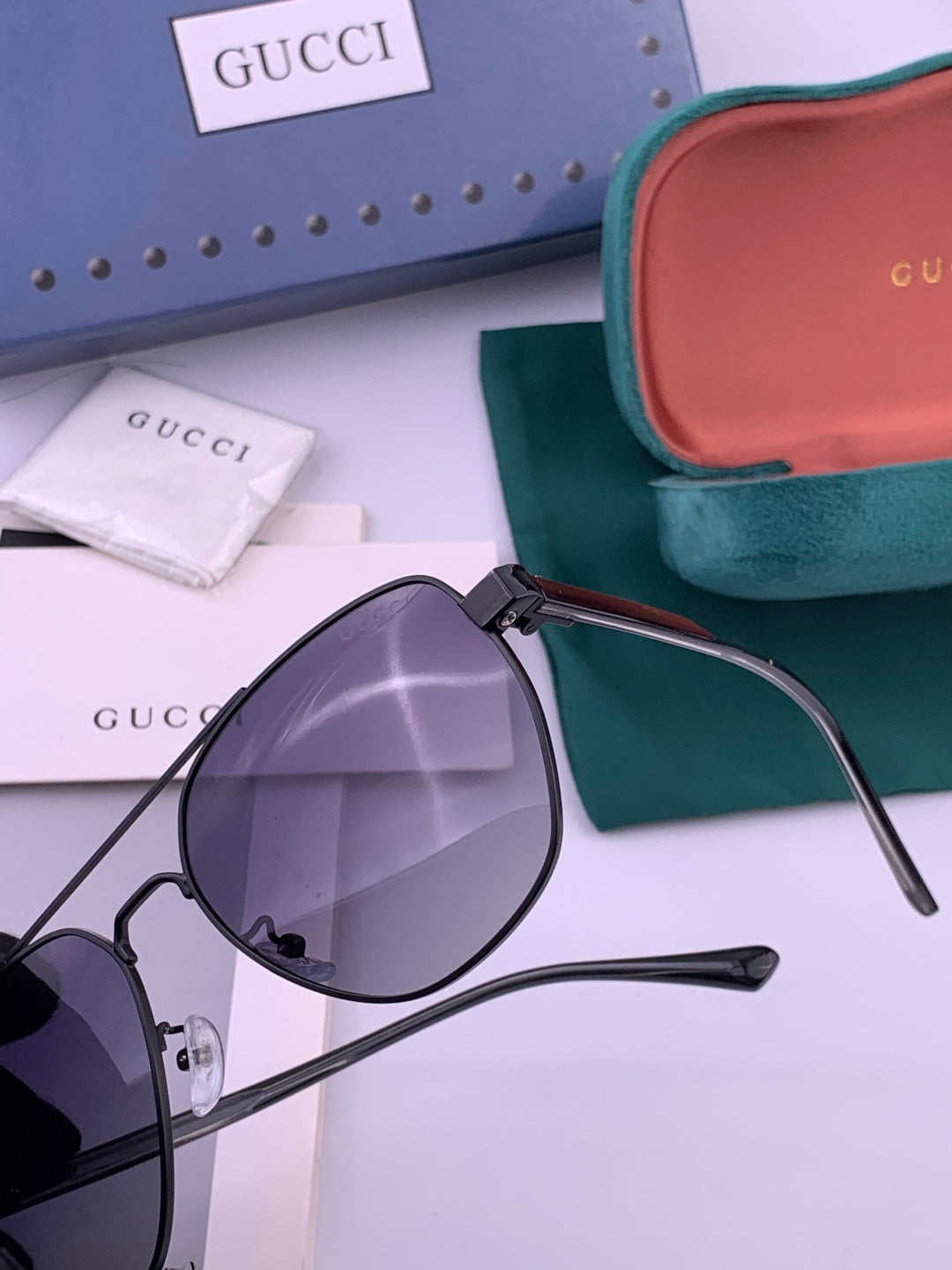 Gucci G9325 Polarized Aviator Black Lens Sunglasses for Men & Women - 158211 - detail image 5