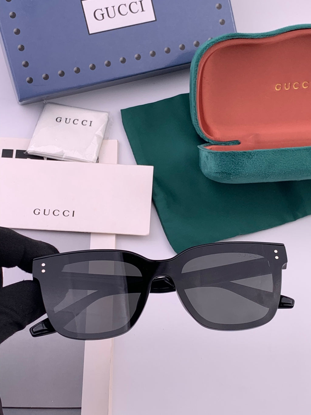 Gucci G1110 Polarized Square Orange Lens Sunglasses for Men & Women