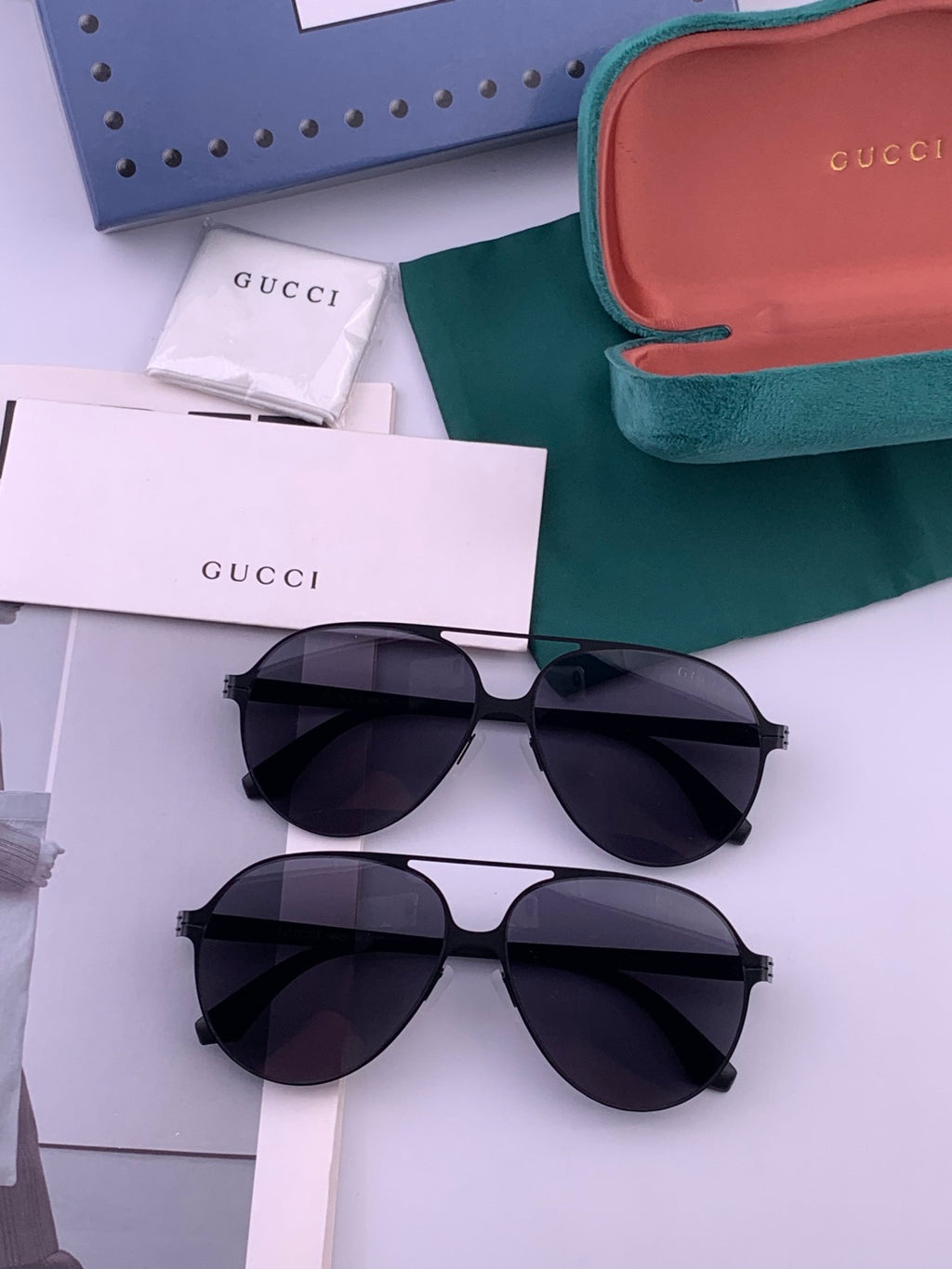 Gucci G8810 Metal Square Orange Lens Sunglasses for Men & Women - detail image 7