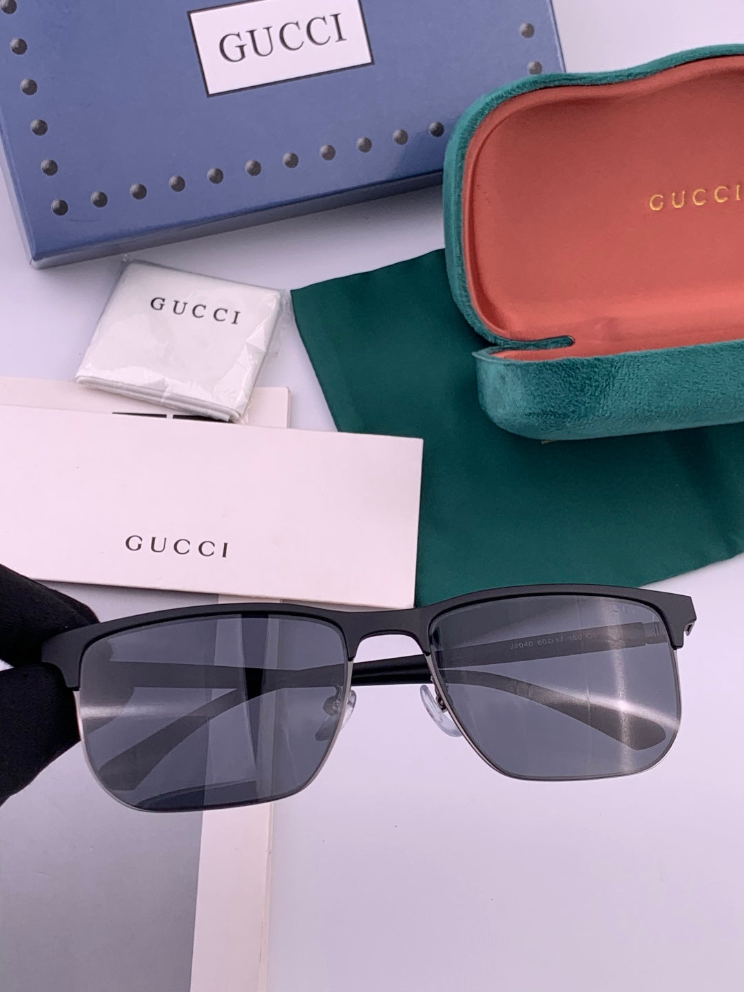 Gucci G0804 Polarized Aviator Black Lens Sunglasses for Men & Women - detail image 2