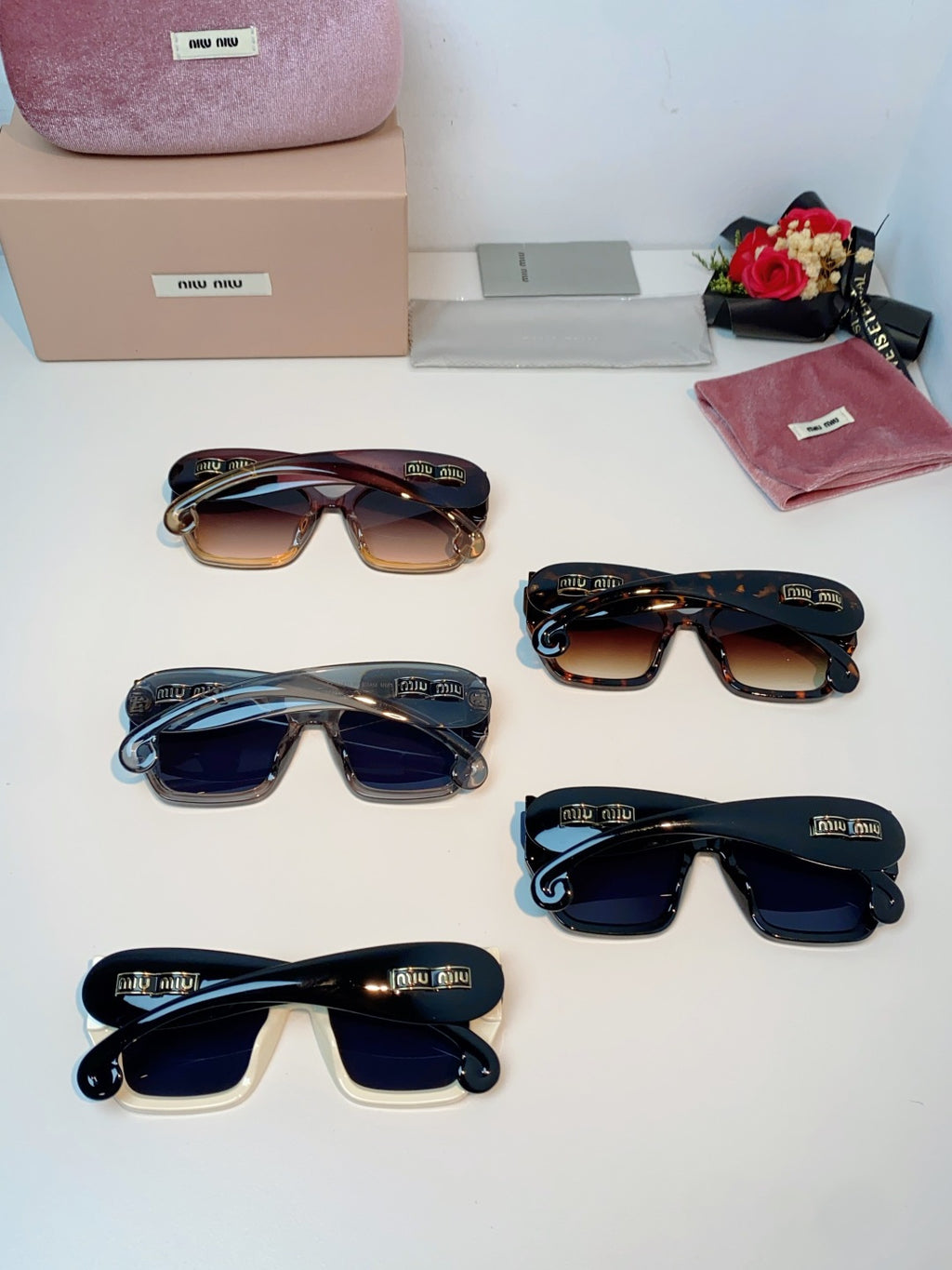 Miu Miu Oversized Red Lens Sunglasses for Women - detail image 11