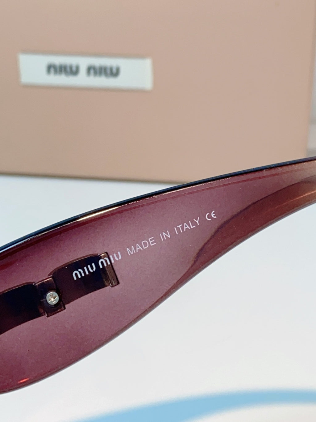 Miu Miu Oversized Red Lens Sunglasses for Women - detail image 8