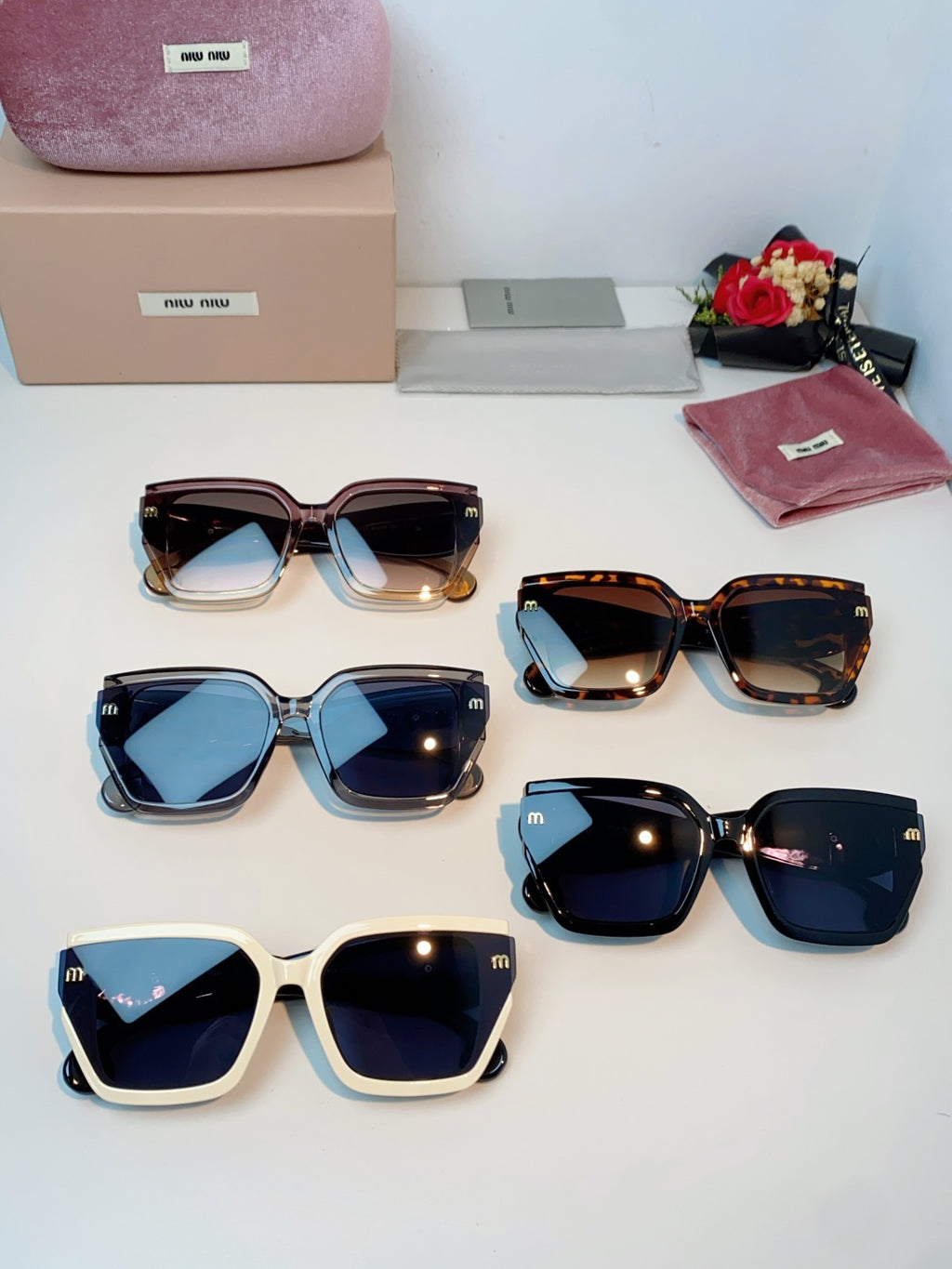 Miu Miu Oversized Black Lens Sunglasses for Women - 158595 - detail image 12
